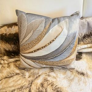 Blue Plant Monogram Pattern Pillow case